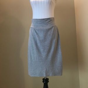 American Apparel Gray Fitted Knit Skirt